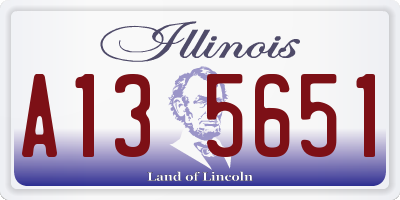IL license plate A135651