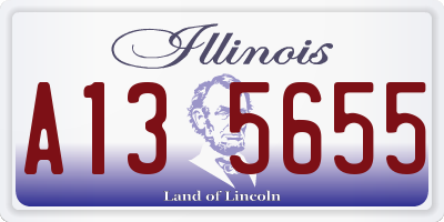 IL license plate A135655