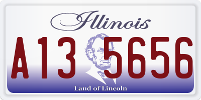 IL license plate A135656