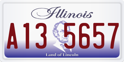 IL license plate A135657