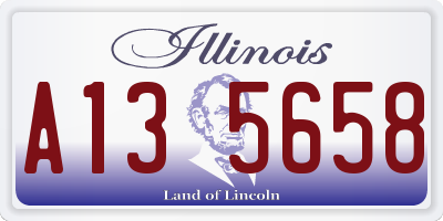 IL license plate A135658