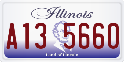 IL license plate A135660