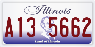 IL license plate A135662