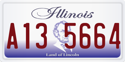 IL license plate A135664