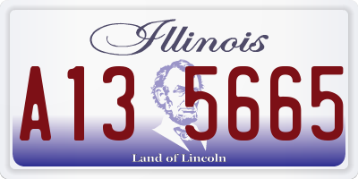 IL license plate A135665
