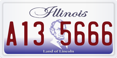 IL license plate A135666