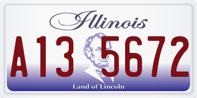 IL license plate A135672