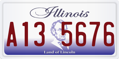 IL license plate A135676