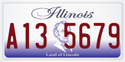 IL license plate A135679