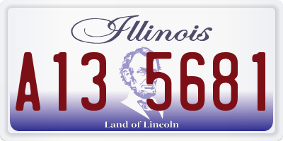IL license plate A135681