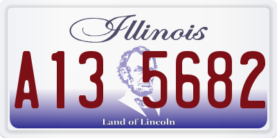 IL license plate A135682
