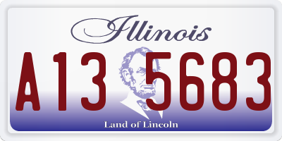IL license plate A135683
