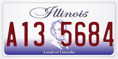 IL license plate A135684