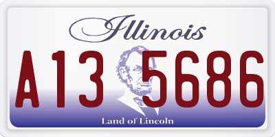 IL license plate A135686