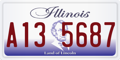 IL license plate A135687