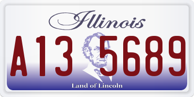 IL license plate A135689