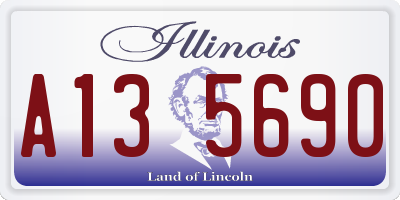 IL license plate A135690