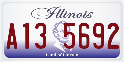 IL license plate A135692