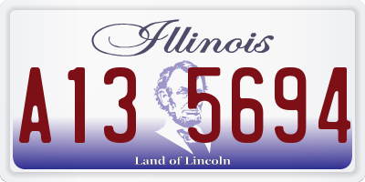 IL license plate A135694