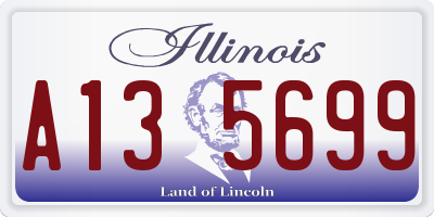 IL license plate A135699