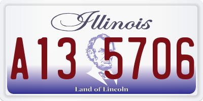 IL license plate A135706