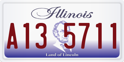 IL license plate A135711