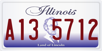 IL license plate A135712