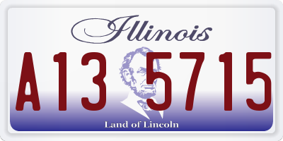 IL license plate A135715