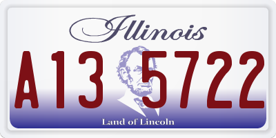 IL license plate A135722