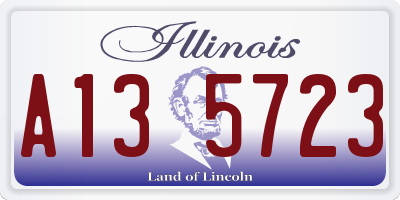 IL license plate A135723
