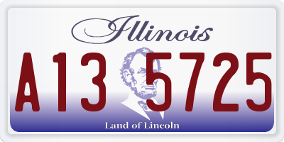 IL license plate A135725