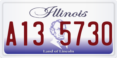 IL license plate A135730