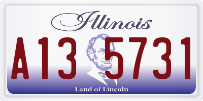 IL license plate A135731