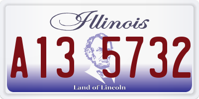 IL license plate A135732