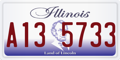 IL license plate A135733
