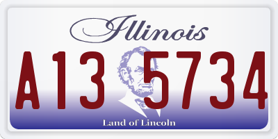 IL license plate A135734