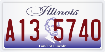 IL license plate A135740