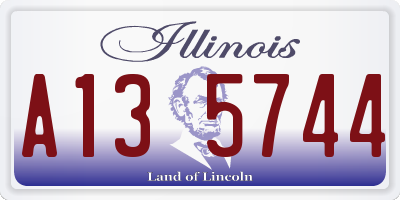 IL license plate A135744