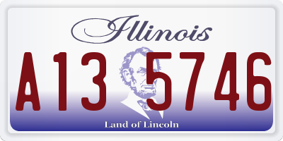 IL license plate A135746