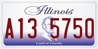 IL license plate A135750