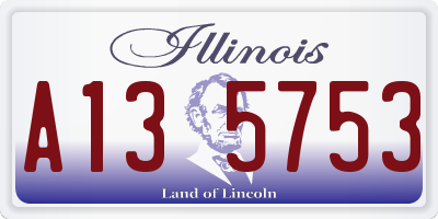 IL license plate A135753
