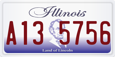 IL license plate A135756