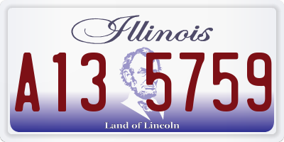 IL license plate A135759