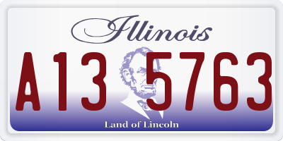 IL license plate A135763