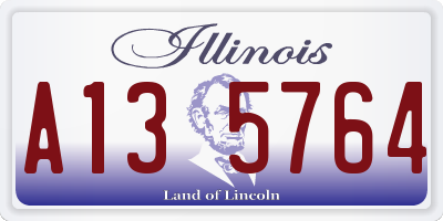 IL license plate A135764