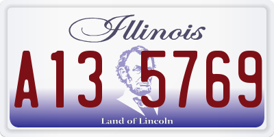 IL license plate A135769