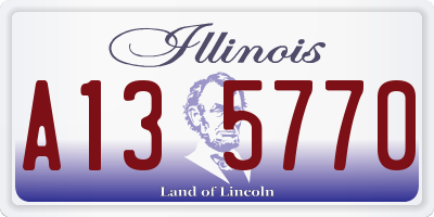 IL license plate A135770