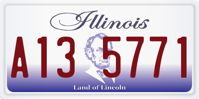 IL license plate A135771
