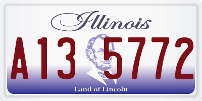 IL license plate A135772