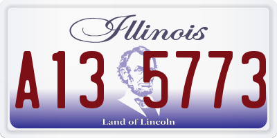 IL license plate A135773